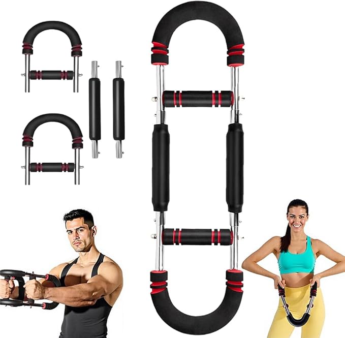 Twister Arm Trainer,Adjustable 6 Resistance Levels (45-130 lbs) Chest , Portable Chest & Arm Workout Equipment with High-Tensile Steel Spring for Forearm, Triceps, Power Twist Training