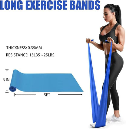 Hip Resistance Bands Set with Exercise Band, 3 Levels, Carry Bag and Guide, Multi-Colour