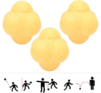 3Pcs Bounce Reaction Balls,Reflexs Ball for Agilitys and Coordination Training