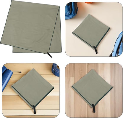 Microfiber Quick Dry Workout Towel 60x122cm Super Absorbent Fast Dry Sports Sweat Towel for Gym Yoga Travel Military Green Carry Bag