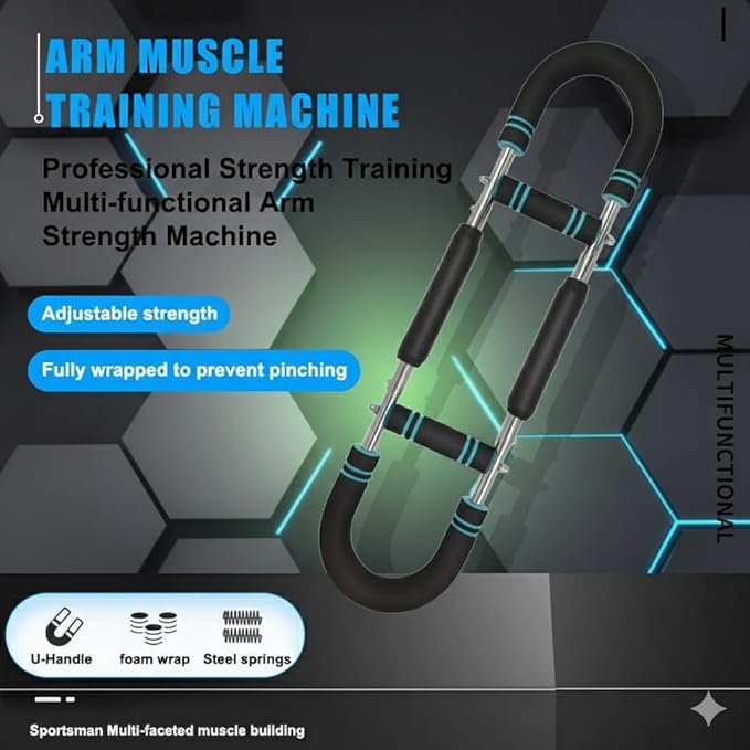 TwistPro Multi-Exercise 3 mode adjustable Home Workout Bar Ultimate Twister Arm Trainer, Adjustable Chest Workout Equipment, Arm Trainer for Men, Chest Trainer for Men, Shoulder Muscle Training, Portable Spring Resistance Home Fitness Equipment. Gift r...