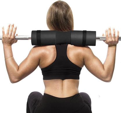 Ergonomic Barbell Shoulder Support Cushion for Weightlifting, Black
