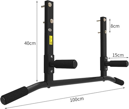 Wall-Mounted Fitness Horizontal Bar, Home Gym Steel Pull-up Bar, Strength Training Sports Equipment for Men and Women, Safe Load 200kg