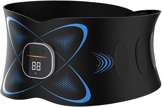 Ab Stimulator Muscle Toner, Abs Stimulator Abdominal Massage Belt with Heating for Lose Belly Fat & Cellulite Melting & Stomach Smooth & Firming, Lower Back Massager for Pain Relief Women Men Gifts