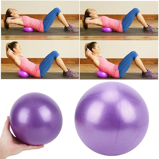 25cm Non-Slip Exercise Ball for Yoga & Pilates - Small Stability Ball for Core Strength Training, Home Gym, Balance Workouts