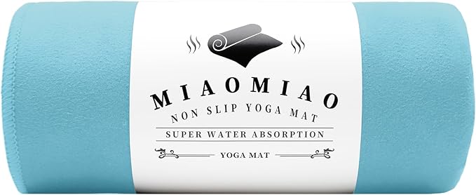 MIAOMIAO Non-Slip Hot Yoga Towel Set,Super Absorbent Microfiber in, 24.5" x 72" - Anti-Slip, Injury Free Design for Pilates, Yoga Mats, Exercise, and Fitness Gear