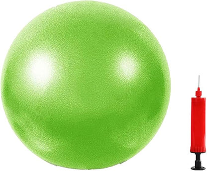 Pilates Exercise Ball for Yoga, Barre, Fitness & Physical Therapy Mini Squishy Balance Ball for Home Workouts Includes Pump for Easy Inflation
