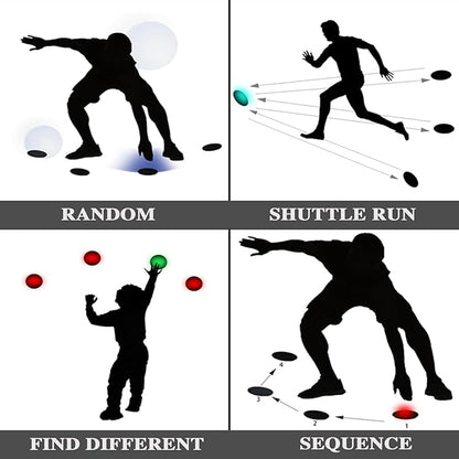 Reaction Training Light, Agile Reaction Training Kit with Remote Control, 4 Training Modes, 4 Light Colors, Improve Balance/Reaction/Agility/Speed/Cognition, for Physical Training