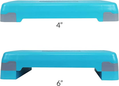 Fitvids Adjustable Workout Aerobic Stepper Step Platform Trainer, 27-Inch, Multiple Colors