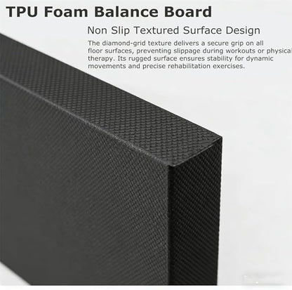 High-Density Balance Pad, Extra Large Balance Pad for Physical Therapy, TPU Foam Balance Board for Rehabilitation Stability Workout Knee and Ankle Exercise