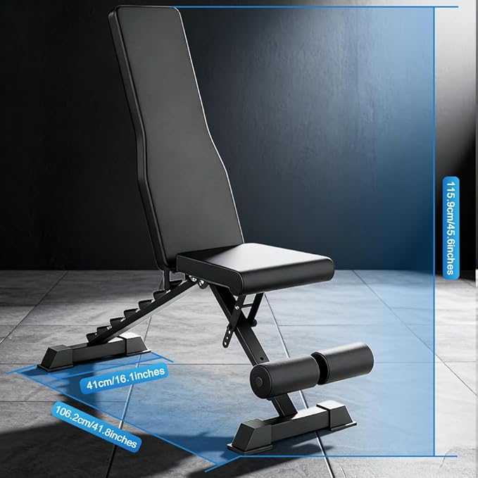 Strength Weight Bench 32 Adjustable Positions Training Benches - Heavy Duty Home Gym Equipment with 1300 LBS Weight Capacity Durable Steel Construction Incline Decline Bench for Full Body Workout