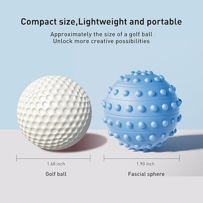 Spiky Massage Balls for Feet,4 Pcs 1.9'' Hard Lacrosse Ball Deep Tissue Recovery Tool,Trigger Point Ball for Myofascial Release & Trigger Point Therapy(Blue)