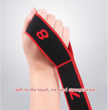 Stretch Strap Elastic Exercise Band Hamstring Stretcher Device Yoga mat Carrying Straps Leg Exercise Equipment Stretching Straps with Loops for Flexibility Yoga Stretch Strap 8-Loop