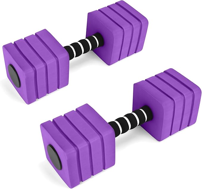 Aquatic Exercise Dumbbells, 2PCS Foam Water Weights, Aerobic Exercise Fitness Equipment Dumbbell, Dumbbells Set for Water Aerobics Weight Loss, Pool Fitness, Underwater Exercise