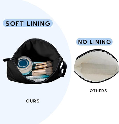Workout Gym Exercise Gifts for Fitness Lovers Personal Trainer Women Female Friends Sister Friend, Small Black Makeup Cosmetic Bag