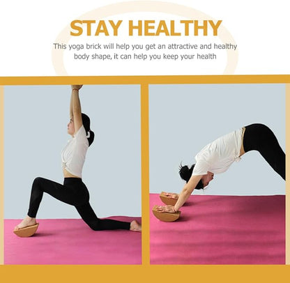 Alipis Yoga Balance Block Half Moon Cork Non-slip Balanced Training Tool for Core Muscle Exercise Yoga Equipment Pilates Fitness Supplies