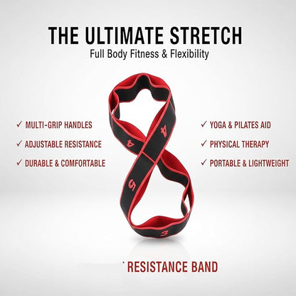 Fitness Resistance Bands with Handles, Fitness Resistance Band for Stretching and Yoga, Adjustable Bands for Full Body Stretching Shaping