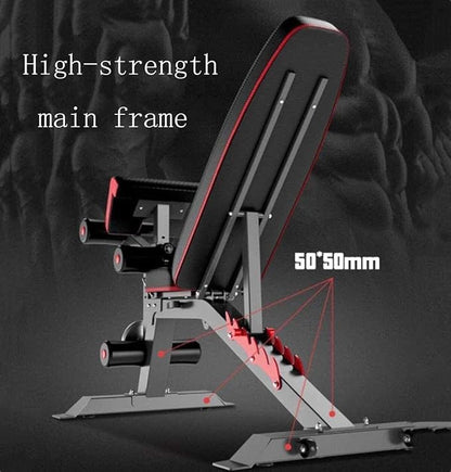 Adjustable Weight Bench Home Training Gym Weight Lifting, Weight Bench Adjustable Dumbbell Bench Foldable Sit-up Board Easy Storage Leg Fixation Dumbbells Fitne