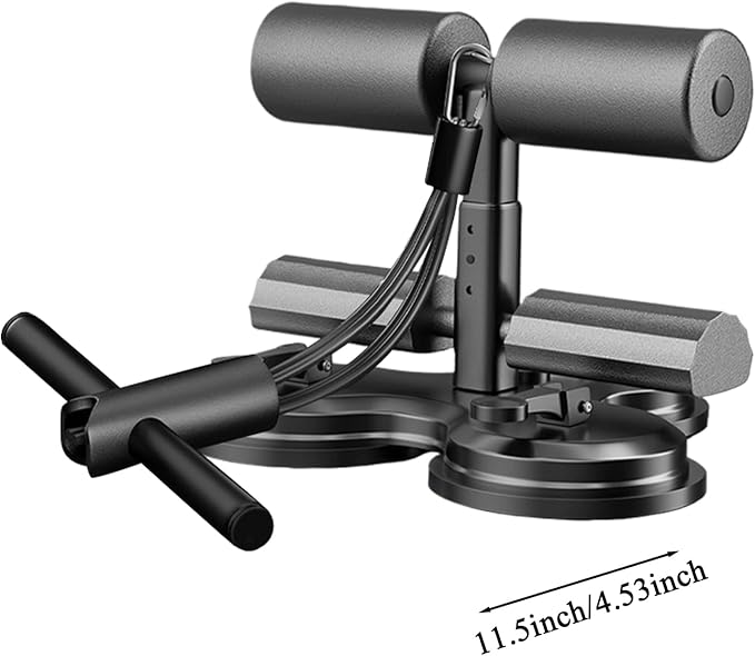 Sit-Up Device, Adjustable Height Suction Cup Abs Exercise Trainer, 325KG Multifunctional Core Training Equipment for Home, Office, and Gym Workouts, Comfortable Training Supplies