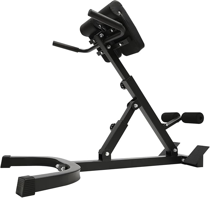 Hyperextension Bench with Adjustable Height and Back, Multi-functional Workout Bench, Back Extension Roman Chair