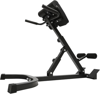 Roman Chair Back Extension Machine with5-Stage Adjustable Multi-Functional Roman Chair 330 lbs Hyperextension Foldable Sit Up Gym Bench for Home, Black
