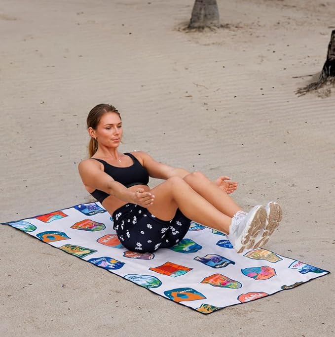 Sprints Athletic Running Towel, Full-Sized, Car Seat Cover - Performance Microfiber (National Parks Cream)