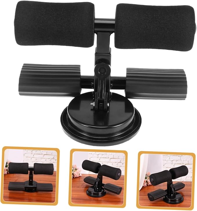 Sit Up Bar Adjustable Indoor Fitness Equipment Crunches Aid with Suction Cup Base Portable Stomach Exercise Tool for Home Gym Suitable for All Fitness Levels