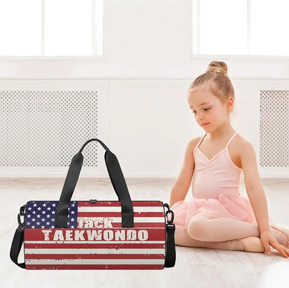 Personalized-Martial-Arts-Gear-Bag for Karate Teakwondo, Custom Jiujitsu Bag for Boys, Karate Teakwondo Bag for Gear Waterproof Lightweight Large USA