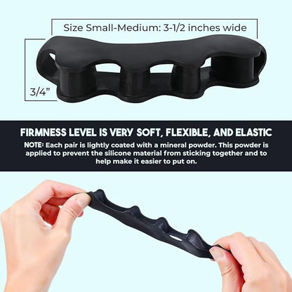 VYCE PrimalStep Toe Separators, Spreaders, Spacers, Straightener to Correct Toes for Men and Women, Bunion Corrector, Plantar Fasciitis and Athletic Mobility, S/M