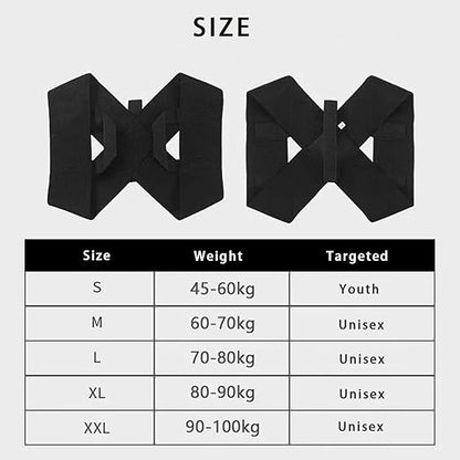 Fitness Posture Corrector Training Straps, Fitness Heavy Shoulder Straps, Back Brace Posture Corrector, Open Shoulder Assist Straps Shoulders, For Weight Training, Chest Straight (XS)