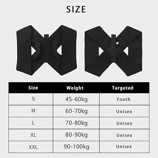 Fitness Posture Corrector Training Straps, Fitness Heavy Shoulder Straps, Back Brace Posture Corrector, Open Shoulder Assist Straps Shoulders, For Weight Training, Chest Straight (L)