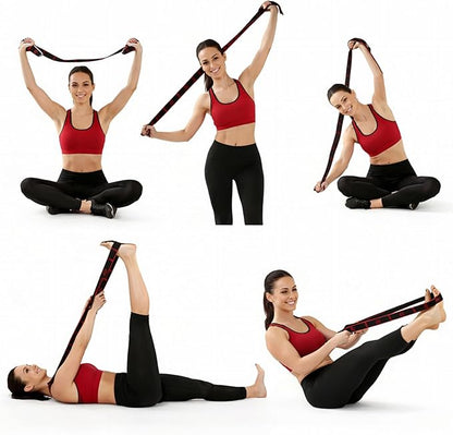 2027 New Fitness Resistance Band for Stretching and Yoga, Numbered Stretch Resistance Strap with Clear Sections, Adjustable Elastic Band for Yoga, Pilates & Full Body Stretching