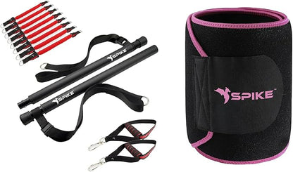 SPIKE Home Exercise Kit 8 Resistance Bands Set up to 200Kg for Chest, Abs, Legs, Shoulder, Biceps, Triceps, Gym Equipment Set for Home Gym Workout