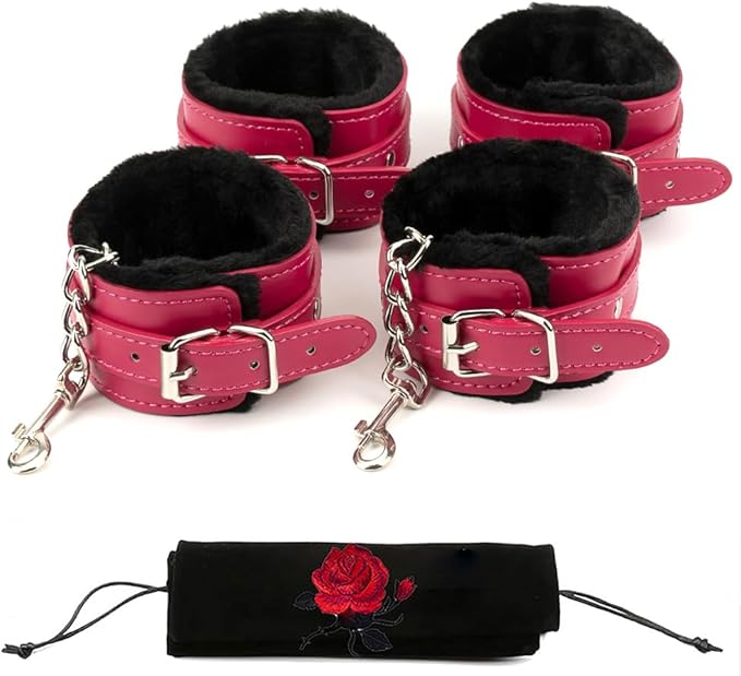 Ankle Straps Wrist Cuffs Leather Padded Fitness Sports Training and Home Gym Workouts - Adjustable Straps for Comfortable Fit and Support