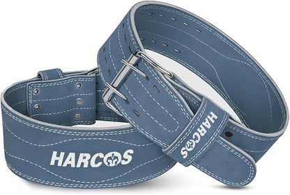 Harcos USPA/IPL Competition Approved 8mm Leather Weightlifting Belt for Men and Women - Heavy Duty Gym Belt for Lifting, Squats, Deadlifts, Powerlifting, Back Support IPF for Fitness Workout