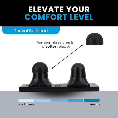 Thrival Ballhead - Fully Adjustable Psoas Muscle Release Tool for Hip Flexor, Back, Glute, Iliacus, and Neck Pain - Lower Back Pain Relief, Trigger Point and Myofascial Release Tool - Carbon Black