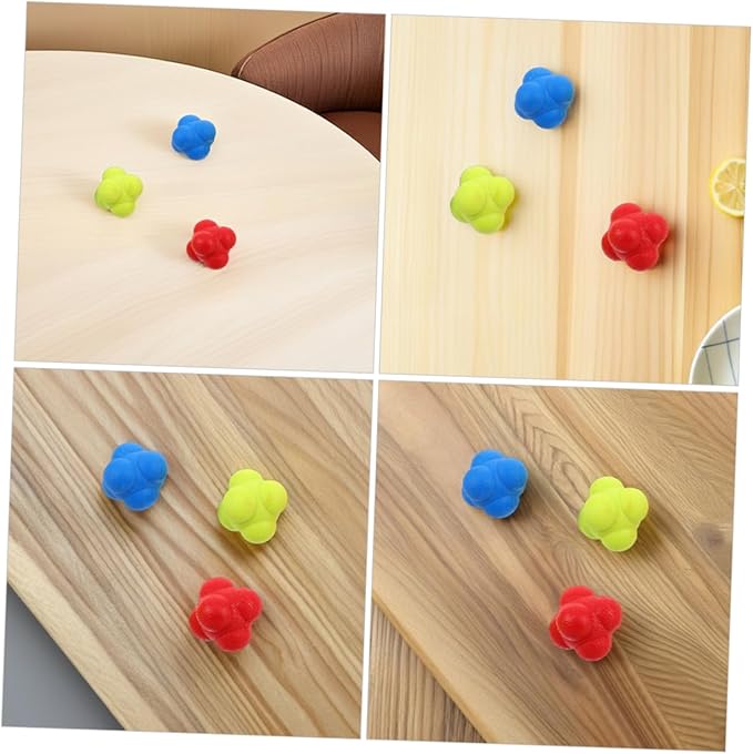 ibasenice 6pcs Agility Training Ball Hexagon Ball Hand Eye Coordination Training Hockey Equipment Fitness Reaction