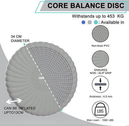 Wobble Cushion Core Balance Disc, Wiggle Seat for Sensory Kids to Stay Focused, Non-slip Balance Pads with Inflation Pump for Physical Therapy & Core Strength