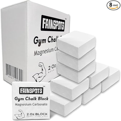 Gym Chalk Magnesium for Weight Lifting Chalk Powder，Magnesium Carbonate Athletic Chalk Block 8 Pcs Gifts for Rock Climbers Excellent Grip, Chalk Block for Gymnastics, Bouldering,Rock Climbing