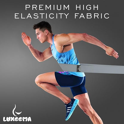 Performance Premium 76 inch Extended-Length Resistance Bands for Working Out | 3" Wide Non-Slip Extra Long Tall Thick Cloth Band, No Pinching & Snapping, Exercise Workout Fitness Stretch Band