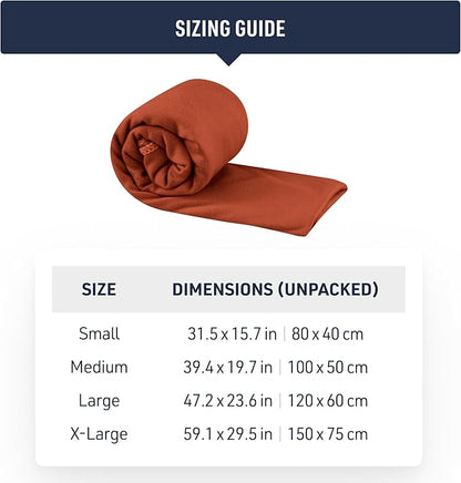 Sea to Summit Portable Pocket Towel for Camping, Gym, and Travel