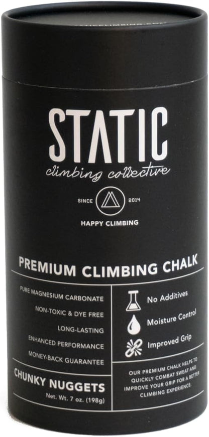 STATIC Climbing - 7oz. Chalk for Rock Climbing, Weightlifting, Gym, Crossfit and Gymnastics