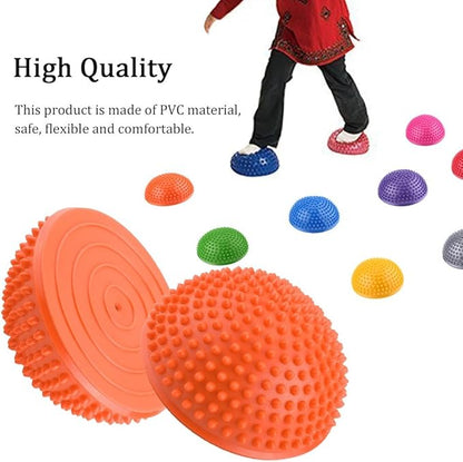 VGEBY Foot Massage Half Ball Balance Exercise Pods for Deep Tissue Foot Muscle Therapy (Color : Orange)