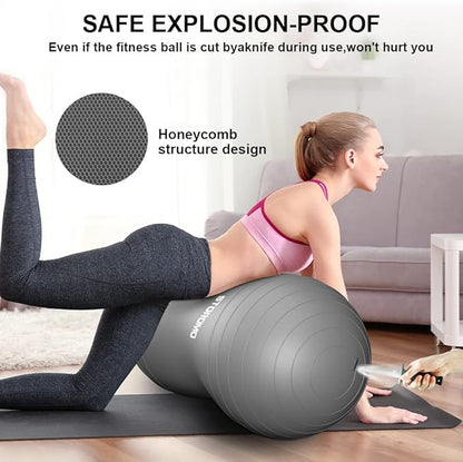 Anti-Burst Peanut Ball,Kids Active Wiggle Seat,for Labor, Therapy, Kids with ADHD – Eco-Friendly Birth Ball for Pregnancy, Physical Therapy & Exercise– with Pump