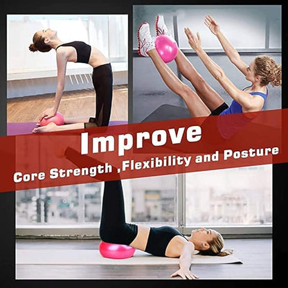 Mini Yoga Balls 6 Inch Exercise Pilates Therapy Balance Micropore Ball Barre Equipment for Home Stability Training Physical Core Training with Pump