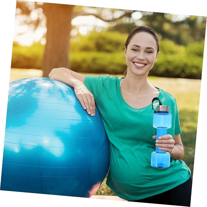 Hemoton Dumbbell Style Athletic Water Bottle 750ml Petg Leak-proof Large Capacity Fitness Water Kettle for Gym and Outdoor Use Random Color