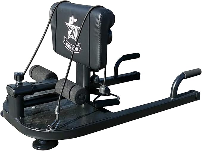 Multi Function Deep Sissy Squat Bench with 2 Exercise Resistance Handles | 8 in 1 Home Gym Machine Leg Exercise | Abdominal Exercises Sit Ups Push Ups Deep Squat Workout Strength Training (Black)