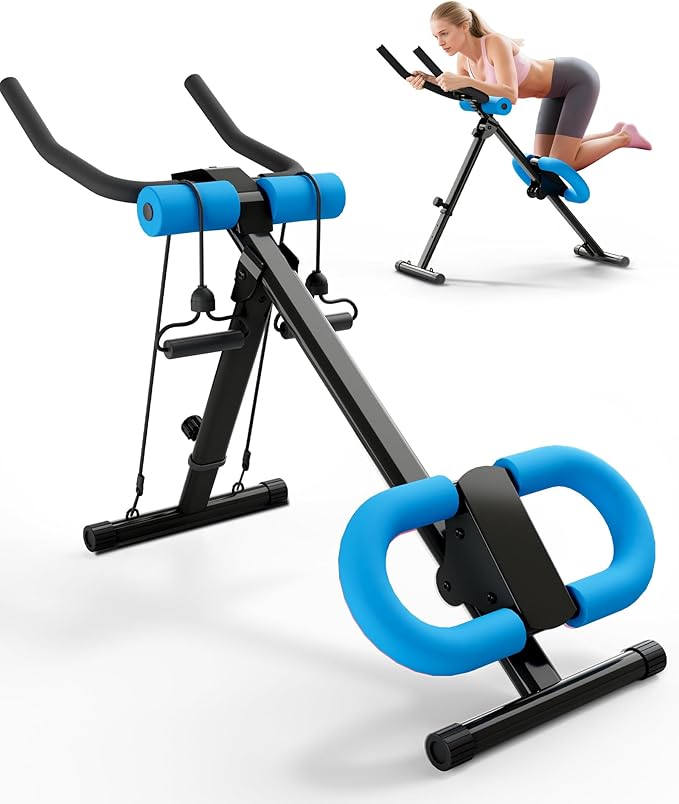 Ab Machine, Adjustable Ab Workout Equipment, Ab Trainer Machine for Abs Workout, Ab Workout Machine for Body Shaping Foldable Waist Trainer at Home Gym