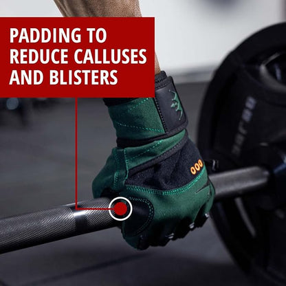 Crown Gear Weightlifting Gloves for Crossfit Workout Training - Fitness Gym Bodybuilding Gloves for Men or Women - Best for Heavy Weight Lifting Exercise Integrated Full Wrist Support Wraps