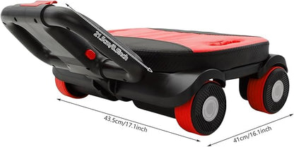 Ab Roller Wheel, 4-Wheel Abdominal & Core Strength Trainer for Home Gym Fitness, Exercise Wheel with Knee Pad for Beginners to Advanced Users